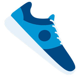 Blue sneakers