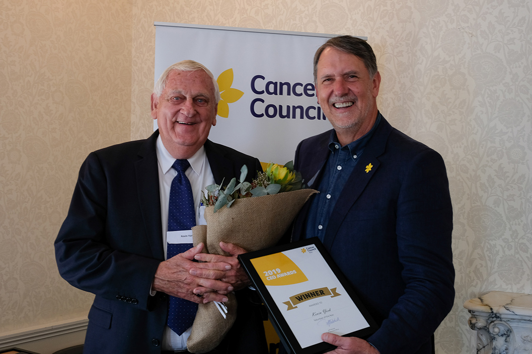 Kevin with Cancer Council NSW CEO Jeff Mitchell