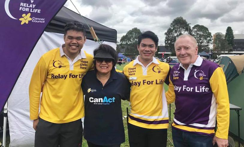 Michael and Kelvin with fellow volunteers Caroline Raunjak and James Butler, who's on our Board