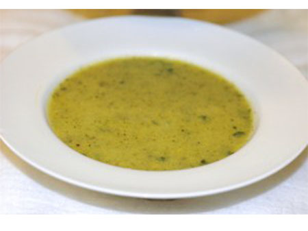 Zuccini and corn soup