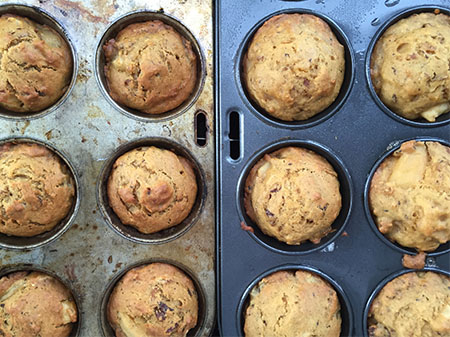 apple and date muffins