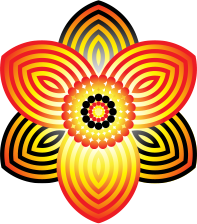 an Aboriginal themed daffodil