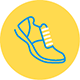 icon showing a running shoe