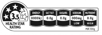 Health star labelling