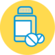 icon showing a bottle of tablets