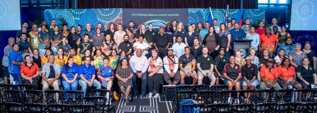 A photo of a large group at the Oceania Tobacco Control Conference