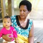 A Pacific Islander mother and child
