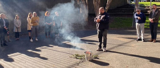 Aboriginal smoking ceremony.