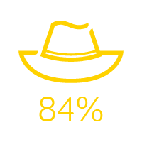 84%