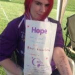 Zoe Simmons during Relay for Life.