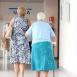 Elderly woman in hospital