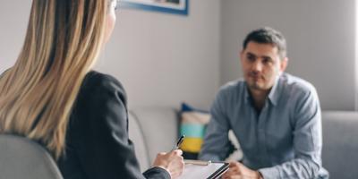 Therapist with patient
