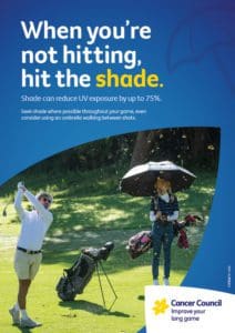 A4 poster: When you're not hitting, hit the shade