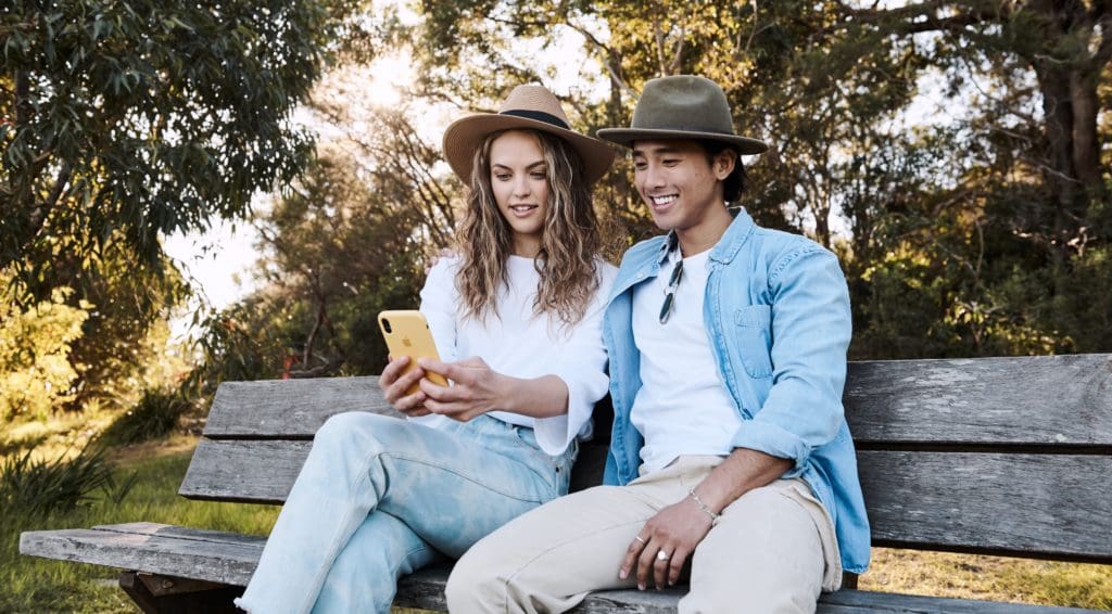 couple with sunsmart hats