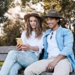 couple with sunsmart hats