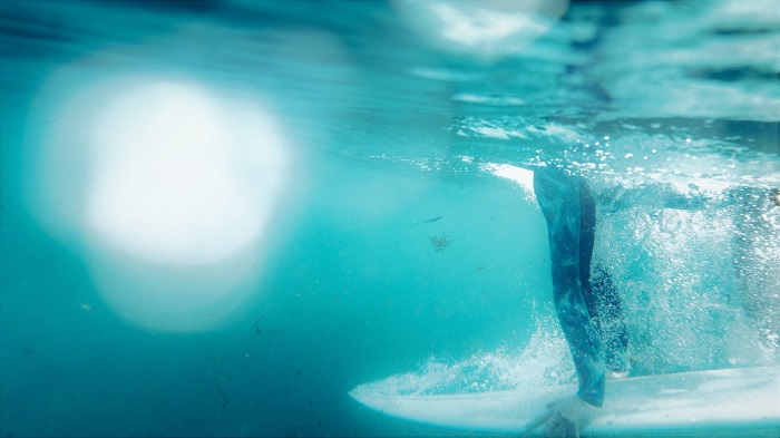 surfer underwater