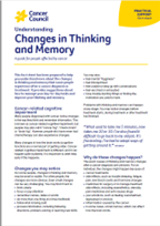 Changes in thinking and memory cancer factsheet