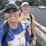 brittany and her teammate doing the 7 bridges walk