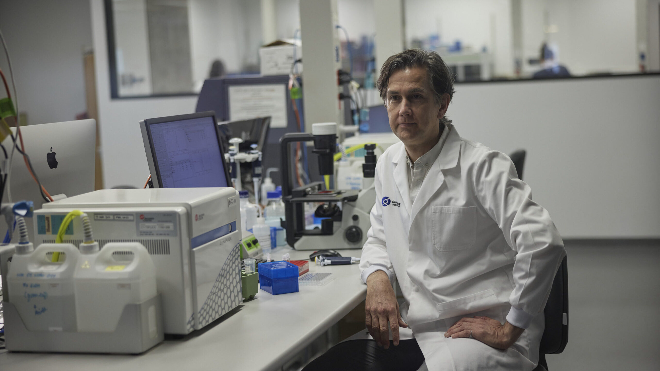 Professor Alex Swarbrick at his lab which is embedded in the Kinghorn Cancer Centre, a joint venture of the Garvan Institute of Medical Research and St Vincent's Hospital Sydney.