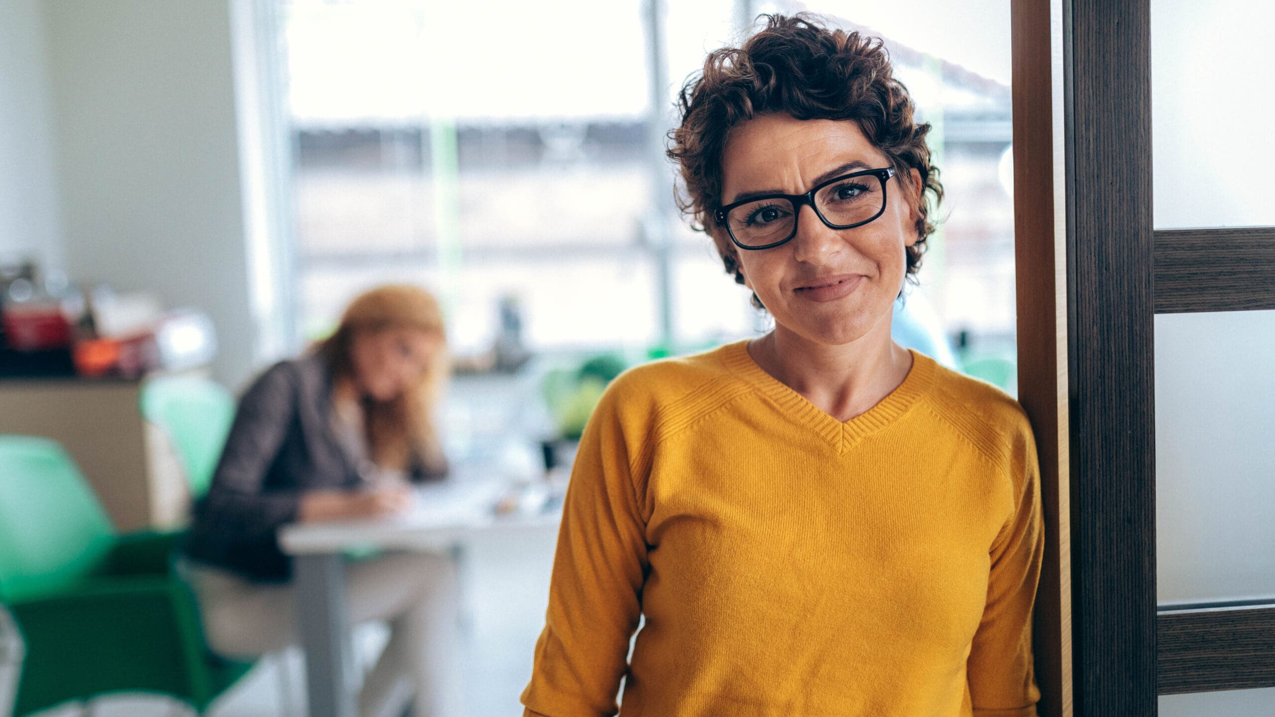 A photo of portrait business women  in the office