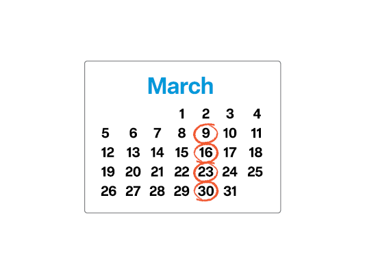 Image of a calendar.