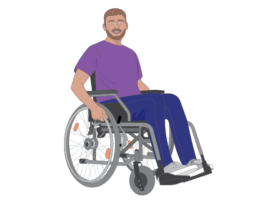 Image of a man in a wheelchair.