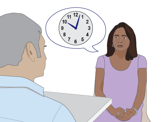 Talking to doctor about costs of cancer.