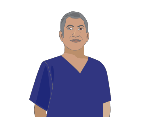 Image of a doctor called a radiation oncologist.