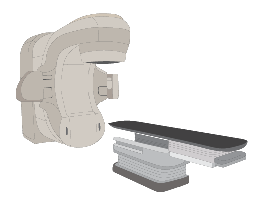 Image of machine that gives radiation therapy.