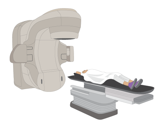 Image of the machine that gives external beam radiation therapy.
