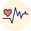 Icon of abnormal heart beat
