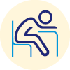 Icon of someone sleeping at table