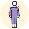 Icon of a person with targets