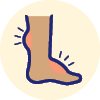 Swelling of legs icon
