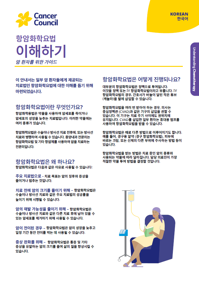 Cover for fact sheet Understanding Chemotherapy