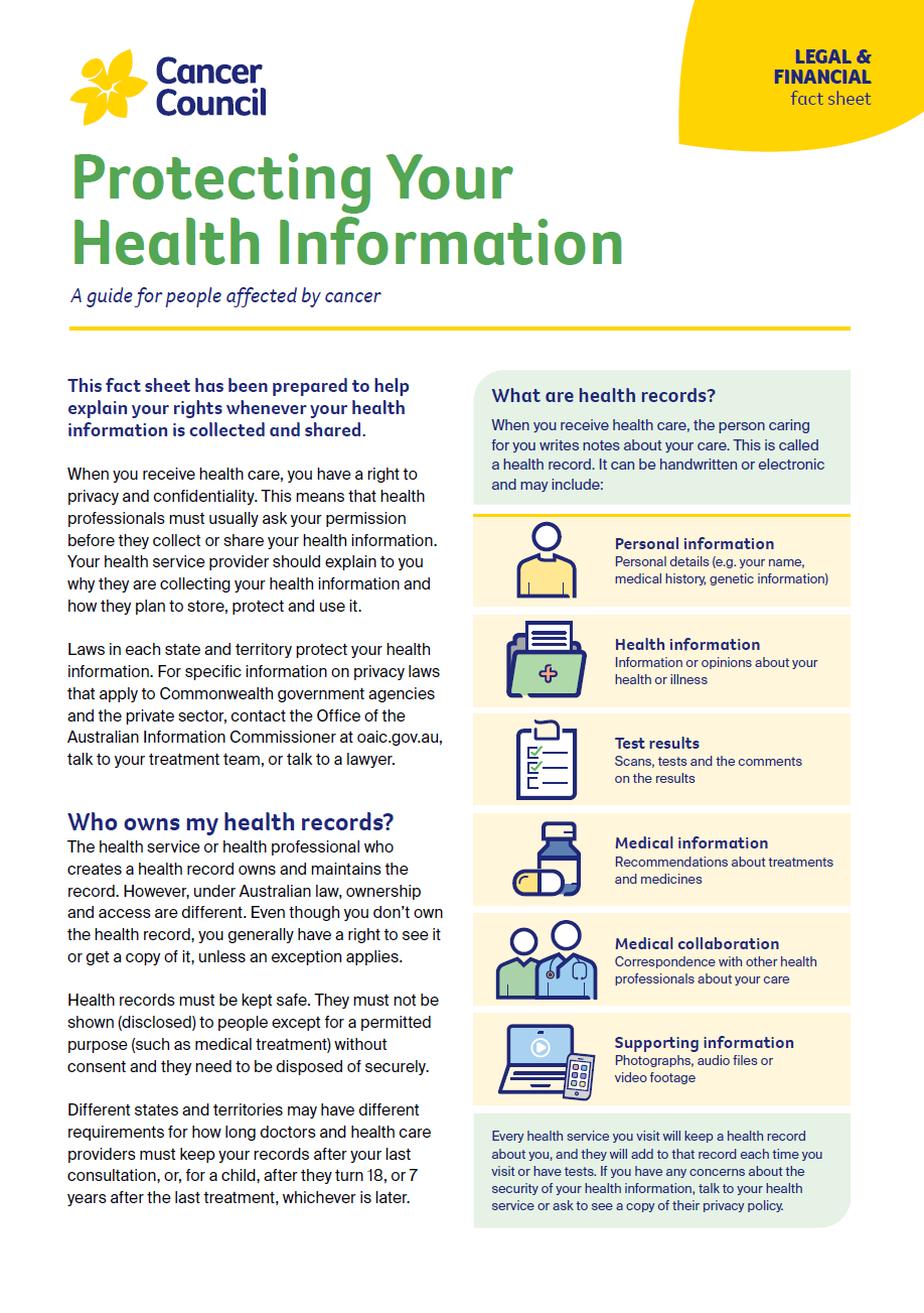 Protecting Your Health Information cover thumbnail