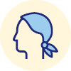 Blue head scart icon