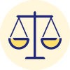 Icon showing scales of justice
