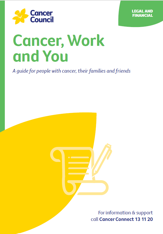 Cover image for Cancer, Work and You booklet