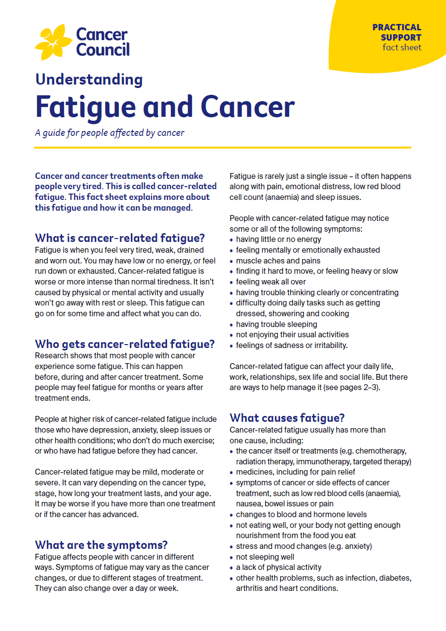 Fatigue and Cancer cover thumbnail