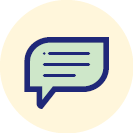 Icon of a speech bubble
